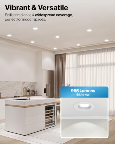 Sunco 16 Pack 6 Inch LED Can Lights, Retrofit Recessed Lighting, Smooth Trim, 965 LM, 13W (75W Equivalent), Selectable CCT...