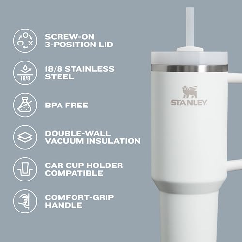 STANLEY Quencher H2.0 Tumbler with Handle and Straw 30 oz | Flowstate 3-Position Lid | Cup Holder Compatible for Travel | ...