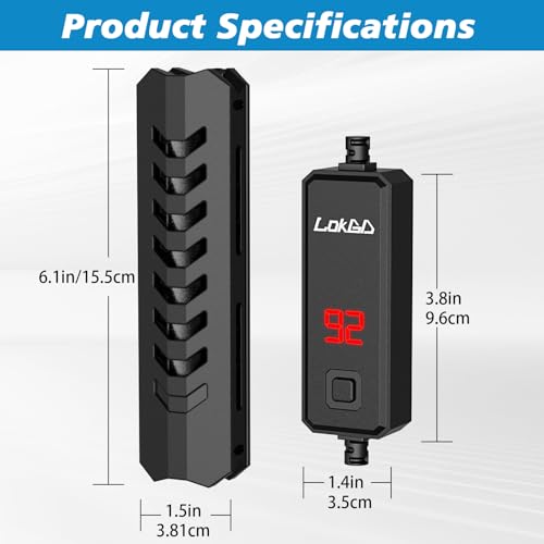 Lokgd Upgraded 10W Intelligent Aquarium Heater,59°F-93°F Submersible Fish Tank Heater with Intelligent Digital Display Con...