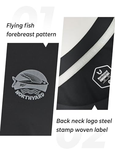 NORTHYARD Mens Swim Shirt Rash Guard UPF 50+ Quick Dry Short Sleeve Fishing Shirts Sun Protection Shirt Beach Water Swimming