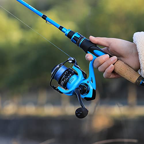 Sougayilang Spinning Combo, Medium Heavy Fishing Pole and 2000 Spinning Reel Set, Fishing Rod and Reel Commbo for Bass Fis...