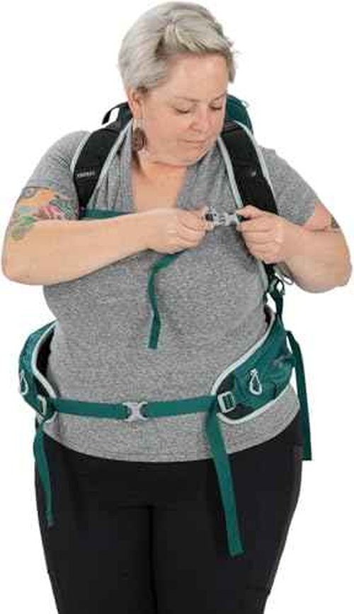 Osprey Tempest 20L Women's Hiking Backpack with Hipbelt, Stealth Black, WXS/S, Extended Fit