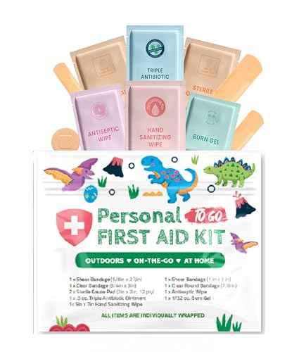 Portable Travel Size First Aid Kit - Perfect for Home, Office, Car, School, Business, Travel, Hiking, College, and Outdoor...