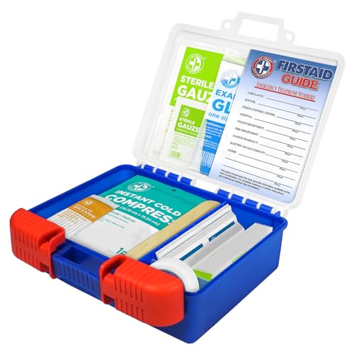 Be Smart Get Prepared 110 pc First Aid Kit: Clean, Treat, Protect Minor Cuts, Home, Office, Car, School, Business, Travel,...