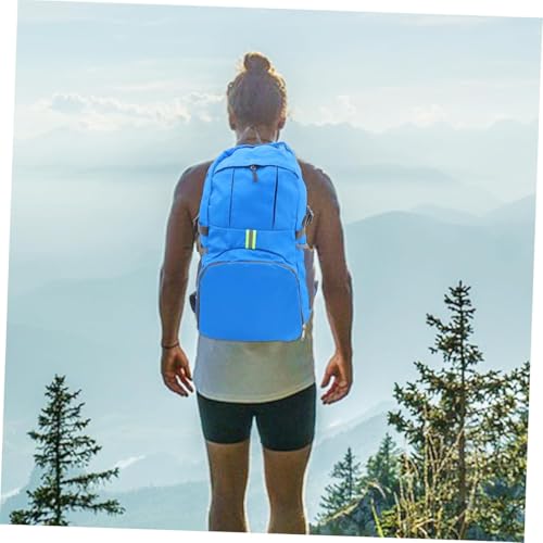 Foldable Waterproof Backpack For Outdoor Sports Travel Inside Wet Clothes Compartment Packable For Multiple (Blue)