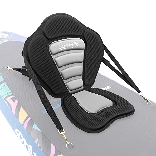 SereneLife Inflatable Stand Up Paddle Board (6 Inches Thick) with Premium SUP Accessories & Carry Bag | Wide Stance, Botto...