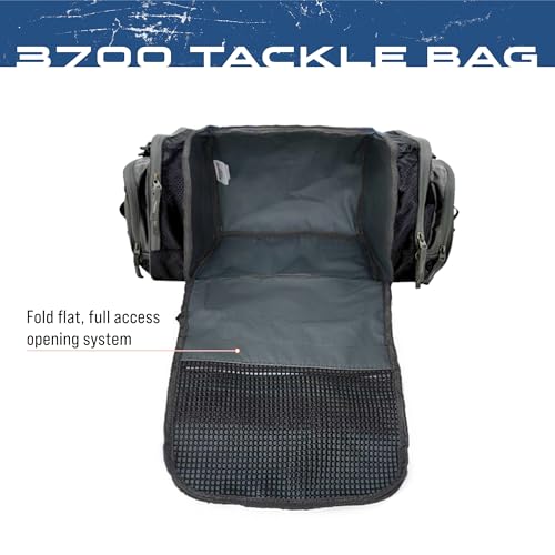 FROGG TOGGS Heavy Duty Fishing Tackle Duffle Bag, Includes Bait Trays, Blue, 3600