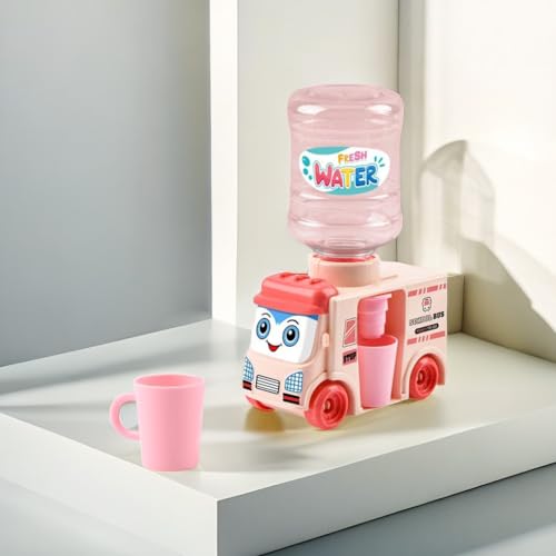 RMISODO Mini Water Dispenser for Kids, Adorable Bus Water Machine Kids, Large Capacity, Sliding School Bus Drinking Water ...
