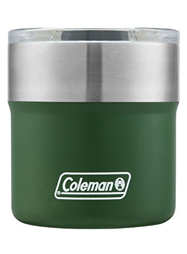 Coleman 13oz Vacuum-Insulated Stainless Steel Rocks Glass, Outdoor Cocktail Tumbler with Slidable Spout Cover, Keeps Ice C...