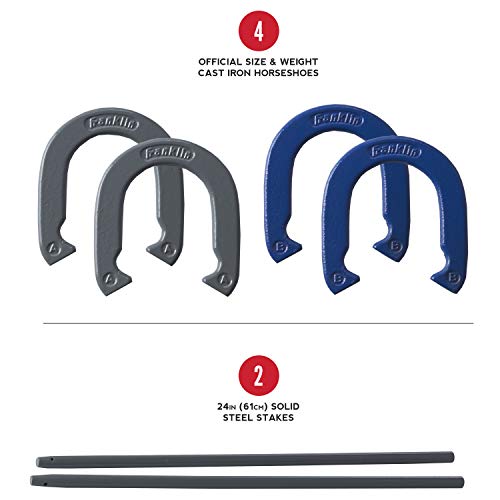 Franklin Sports Horseshoes Sets - Metal Horseshoe Game Sets for Adults + Kids - Official Weight Steel Horseshoes - Beach +...