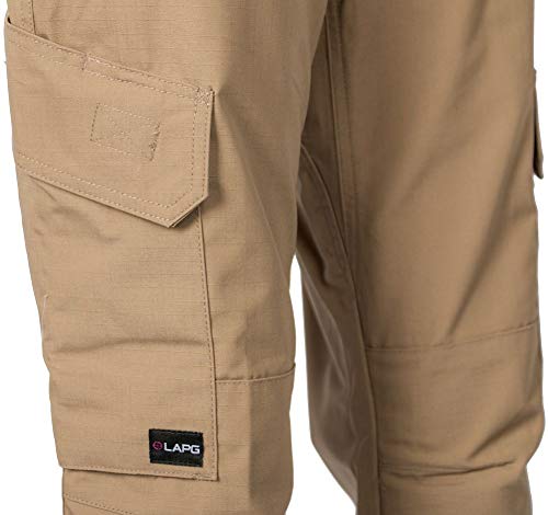 LA Police Gear LAPG Women's Uniform Tactical Pants, Elastic Waistband, Mid Rise, Relaxed Fit, Work Cargo Pants for Women