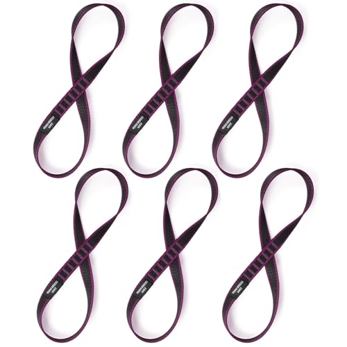 KLYTORX 18mm Nylon Climbing Sling Runner 23KN CE2008/EN566 Certified - Webbing Straps for Outdoor Rock Climbing, Rappellin...