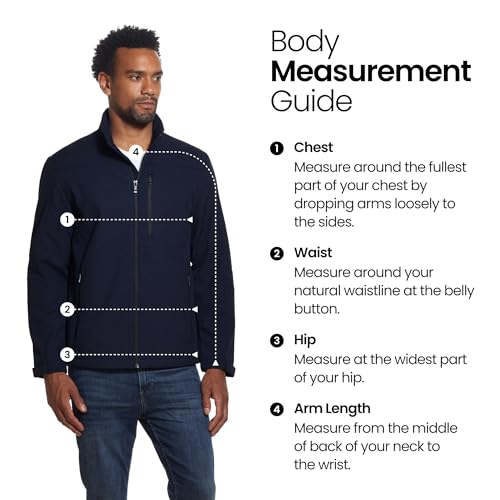 Weatherproof Men's Softshell Jacket – Wind & Water Resistant – Breathable, Lightweight Outdoor Coat