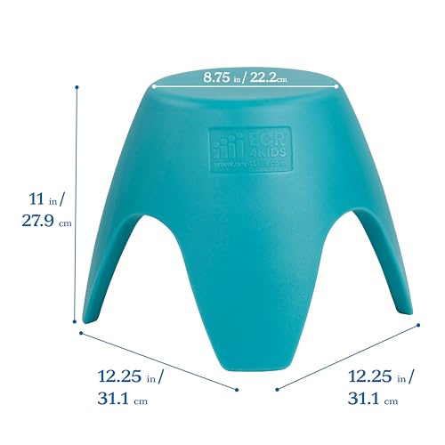 ECR4Kids Ayana Stool Set, Flexible Seating, Turquoise, 4-Pack