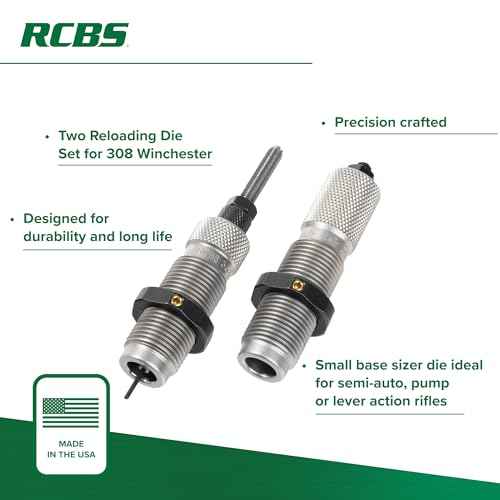 RCBS Small Base Sizer .308 Win, Small Base Sizing Die for .308 Winchester Semi-Auto Rifles