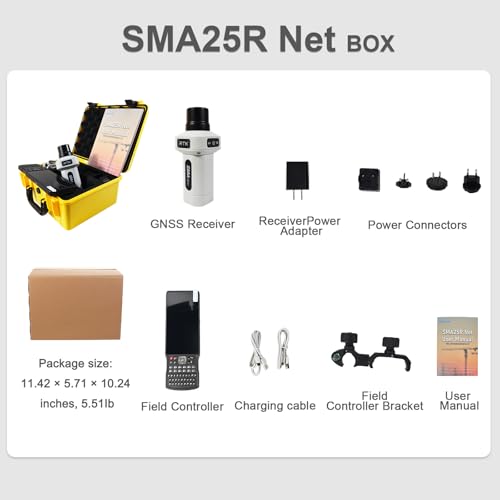 SMA25R Net GNSS RTK Survey System Handheld High Precision Positioning Receiver with Collector, CORS Connection, 10cm Accur...
