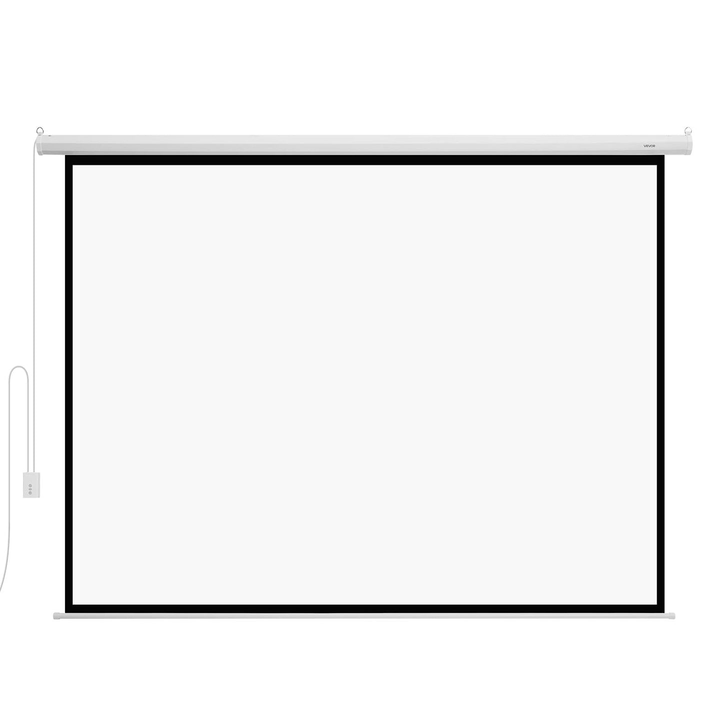 VEVOR Motorized Projector Screen, 120 inch 4:3 1080 HD Electric Projector Screen, Wall Mounted Projection Dispaly Projector with Remote Control, Automatic Movie Screen for Family Home Office Theater