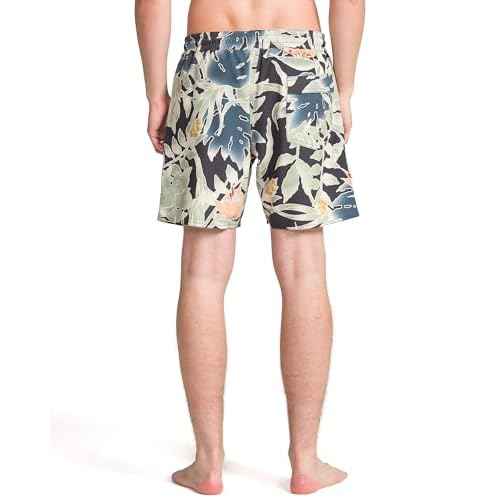Volcom Mens 17" Elastic Waist Surf Swim Trunks ? Quick-Dry Boardshorts with Drawstring and Back Pocket