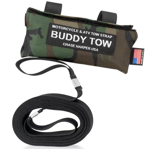 Chase Harper USA 9150 - Buddy Tow - Tough Military spec Nylon Webbing (5,500 lb. Test) 12' x 1.5" - Woodland Camo