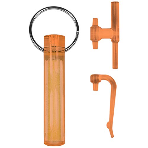 GEAR AID Ni Glo 2” UV Rechargeable Glowing Keychain – Multi-Purpose Glow-in-the-Dark Accessory for Camping