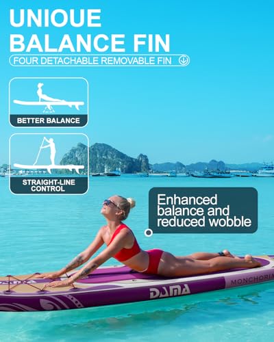 DAMA 11'*34"*6" Stand Up Paddle Board, Inflatable Paddle Board,Inflatable Paddle Boards for Adults w/a Wide, Smooth and No...