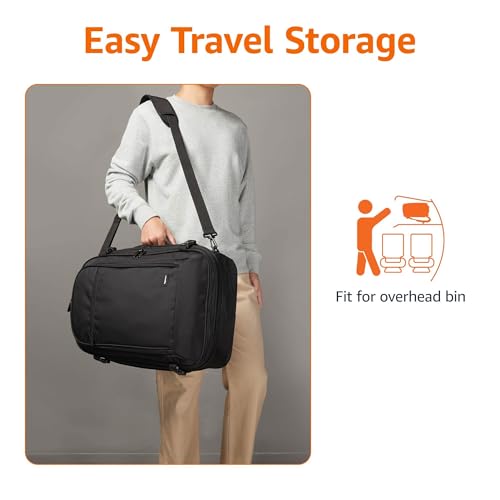 Amazon Basics Travel Backpack, Carry On Backpack, With Laptop Compartment, 40L Capacity, Expandable for 10% Extra Space, B...