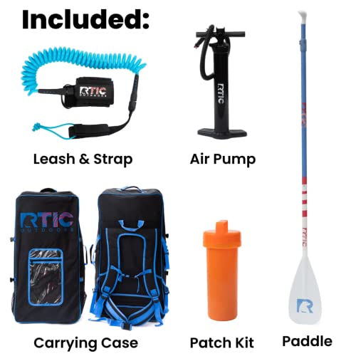 RTIC Inflatable Paddle Board 11' Stand Up Floatable Paddle Board for Adults, Men and Women, with Accessories - Air Pump, C...