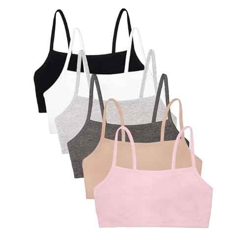 Fruit of The Loom Womens Spaghetti Strap Cotton Pullover Sports Bra Value Pack