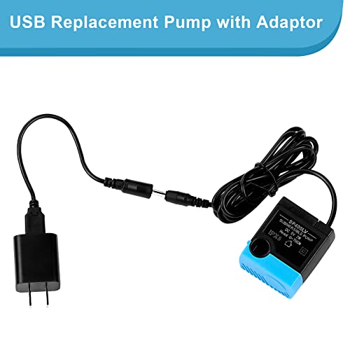 VinDox Replacement Pump for Pet Drinking Fountains - SP-400LV USB Replacement Pump with Adaptor-Compatible with Butterfly,...