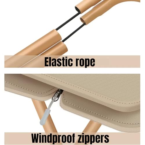 Xtlonbom Ultralight Folding Camping Stool, 1.2lbs Compact Portable Chair for Adults, 350lbs Load, Aluminum Frame with Oxfo...