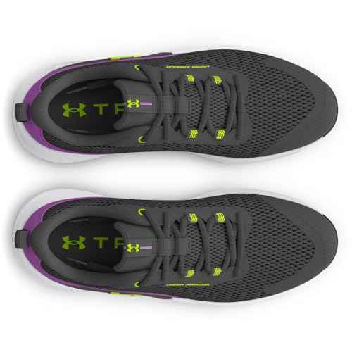 Under Armour Women's Dynamic Select, (102) Castlerock/Provence Purple/High-Vis Yellow, 10, US