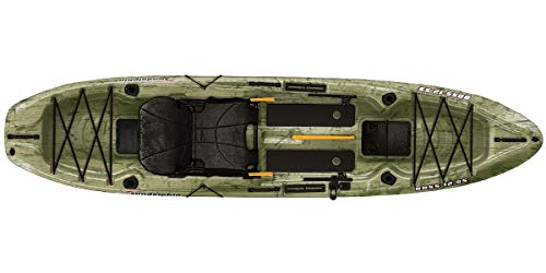 Sun Dolphin Boss 10 SS Fishing Kayak - Sit On Top Fishing Kayak - One Person Angler Kayak - 3 Fishing Rod Holders - Fishin...