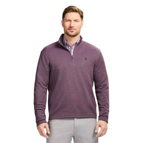 IZOD Mens Performance Comfort Quarter Zip Long Sleeve Shirt