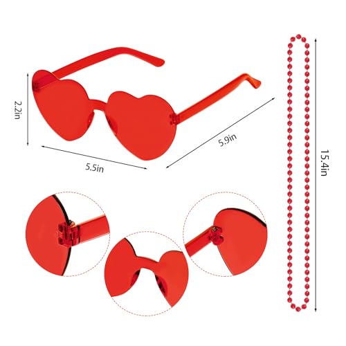 Sucrain Tutu Costume Accessories Set, Spirit Day Pom Pom Headband Necklaces Heart Sunglasses Tutu Wear for Women Party