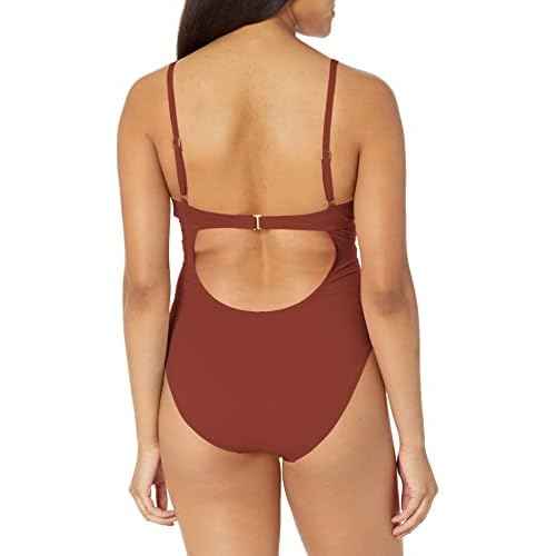 La Blanca Womens Island Goddess Twist Keyhole One Piece Swimsuit