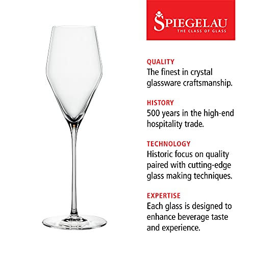 Spiegelau Definition Champagne Flutes, Elegant Crystal Champagne Glasses Gift Set, Perfect for Prosecco, Sparkling Rose, M...