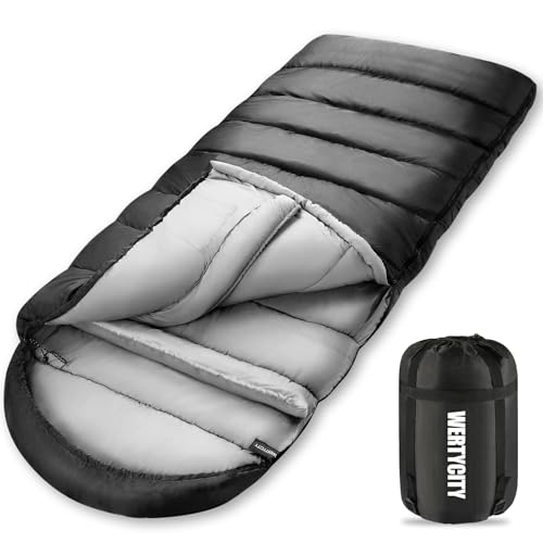 WERTYCITY Sleeping Bags for Adults Cold Weather & Warm, Lightweight Compact Camping Backpacking Sleeping Bag for Kids Girl...