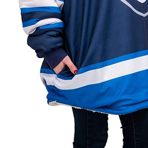 FOCO NHL unisex-adult Nhl Reversible Oversized Sherpa Hoodie Sweatshirt Hoodeez
