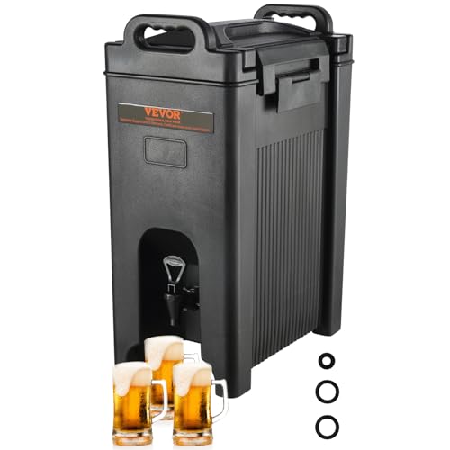 VEVOR Insulated Beverage Dispenser, 5 Gallon, Food-grade LDPE Hot and Cold Beverage Server, Thermal Drink Dispenser Cooler...