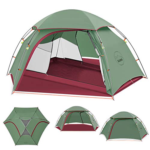 KAZOO Waterproof Backpacking Tent Ultralight 1/2 Person Lightweight Camping Tents 1/2 People Hiking Tents Aluminum Frame D...