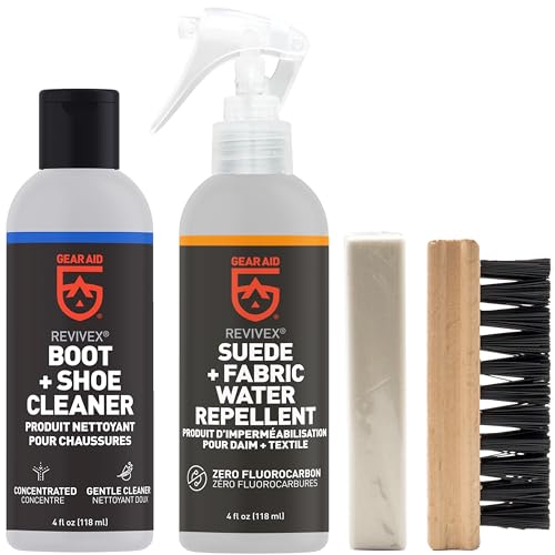 GEAR AID Revivex Suede Shoe Cleaner and Conditioning Kit for Restoring and Waterproofing your Breathable Gore-Tex Sneakers
