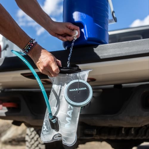 The Trailflow-88 Hydration Bladder by Mazama Designs. Leakproof, Easy to Clean and Fill Water Reservoir, BPA-Free, Fits Mo...