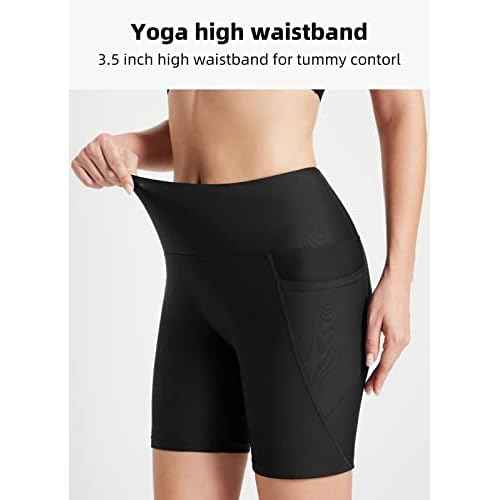 baleaf Women's 3"/5"/6"/8" High Waisted Swim Shorts Tummy Control Swimsuits Bottoms Modest Board Shorts UPF 50+