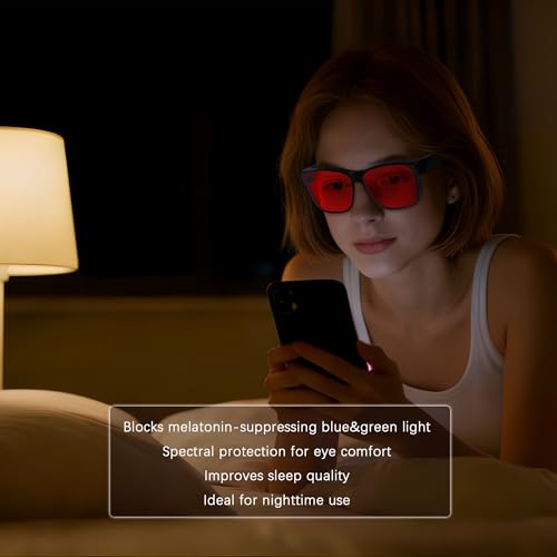 ANDWOOD Fit Over Blue Light Blocking Glasses for Women Men Fitover Computer TV Gaming AR Coatings Lens Improve Sleep
