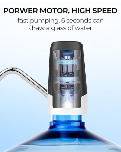 Cozycharm Water Dispenser Pump, USB Charging Automatic Drinking Water Pump for Mini Water Jug Dispenser Portable, Ideal fo...