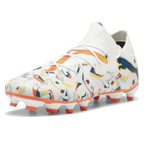 PUMA Mens Future 7 Match Creativity Firm GroundAg Soccer Cleats - White
