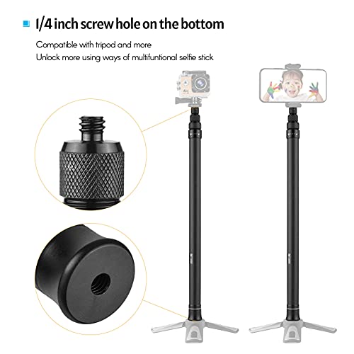 Andoer Adjustable Extension Pole, Carbon Fiber Selfie Stick 1.5m with 1/4" Screw for Insta360 One X/X2/R Panoramic Camera ...