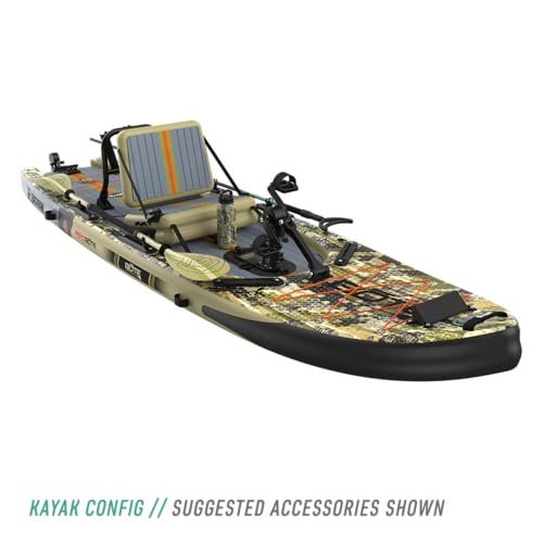 BOTE Rackham Aero Inflatable Stand Up Fishing Paddle Board Blow Up iSUP 12 FT 4” Adult Kids Family Friendly APEX Pedal Dri...