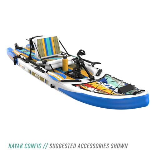 BOTE Rackham Aero Inflatable Stand Up Fishing Paddle Board Blow Up iSUP 12 FT 4” Adult Kids Family Friendly APEX Pedal Dri...