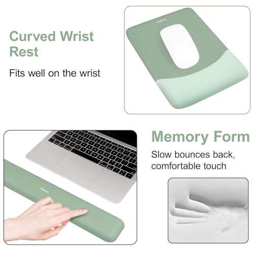 MOSISO Keyboard Mouse Pad Set, Large Gaming Mouse Pad&Rectangular Keyboard Wrist Rest&Mousepad with Wrist Rest&Coaster, Er...